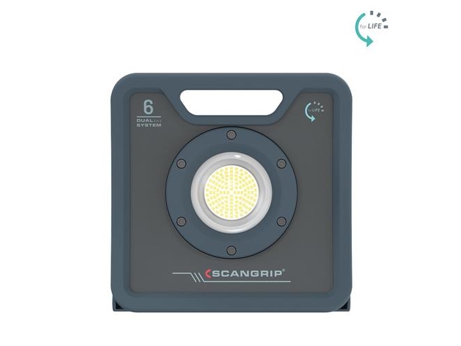 Wytrzymaa Akumulatorowo Sieciowa Lampa Robocza Led 6000 Lm 37 W Scangrip Nova 6 C R Forlife 03.6205