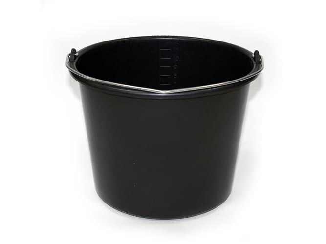 Murarhink Gripline 12l PE-plast svart | Rengöring - Avfallshantering - Hinkar & tillbehör | GameStuff