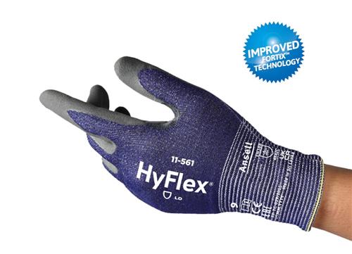Leikkauskäsine HyFlex 11-561 harmaa/sininen 9