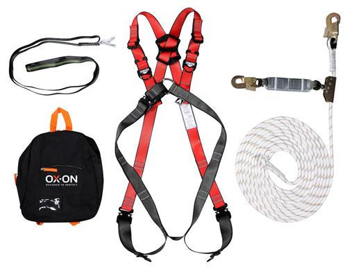 OX-ON Comfort fallskyddsutrustning (komplett) i väska. Lämplig för t.ex. takarbete. | Skydd mot fallolyckor | GameStuff