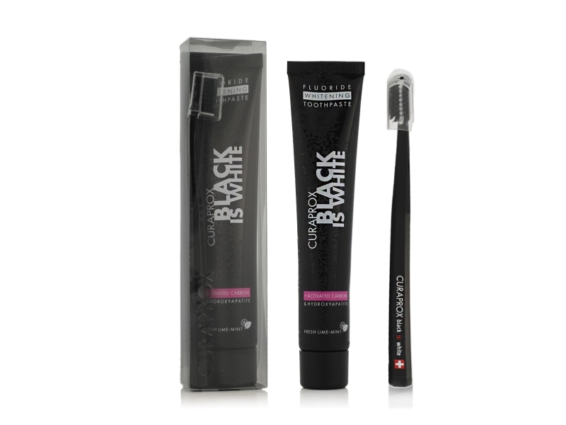 Curaprox Zahnpasta Black Is White 90 Ml + Zahnbürste