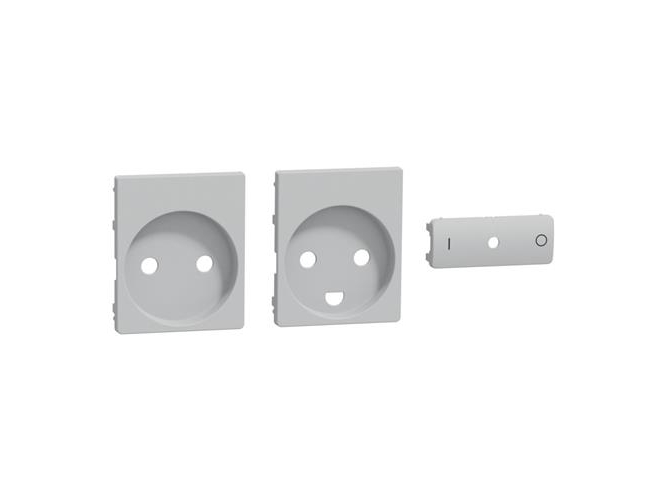 LK FUGA tangent/afdækning til Wiser stikkontakt, 1,5 modul, lysegrå