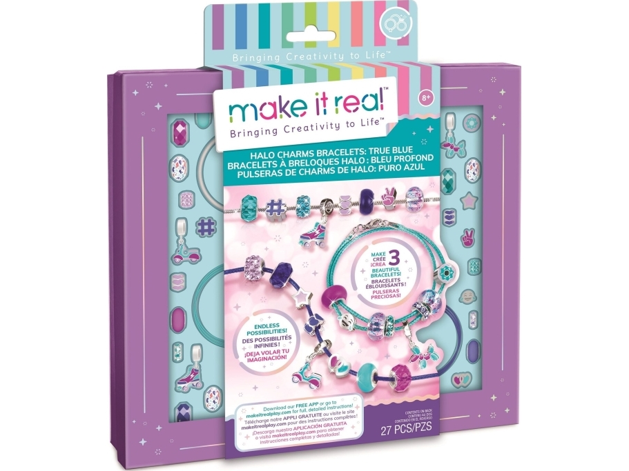 Make It Real Diy Halo Charms Bracelets Set "True Blue"