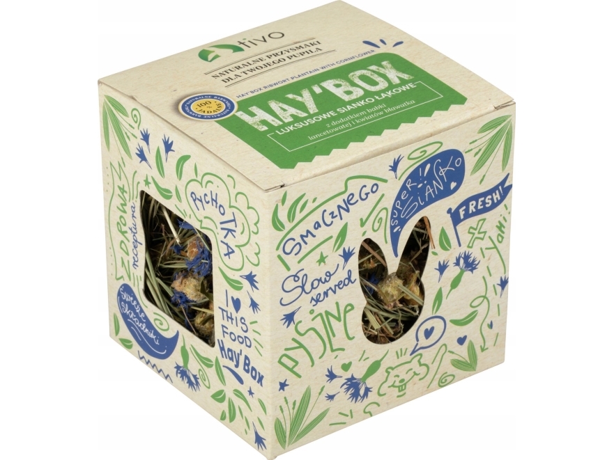 Tivo Tivo Hay Box Babka Lancetovata + Blavate 9X9x9cm