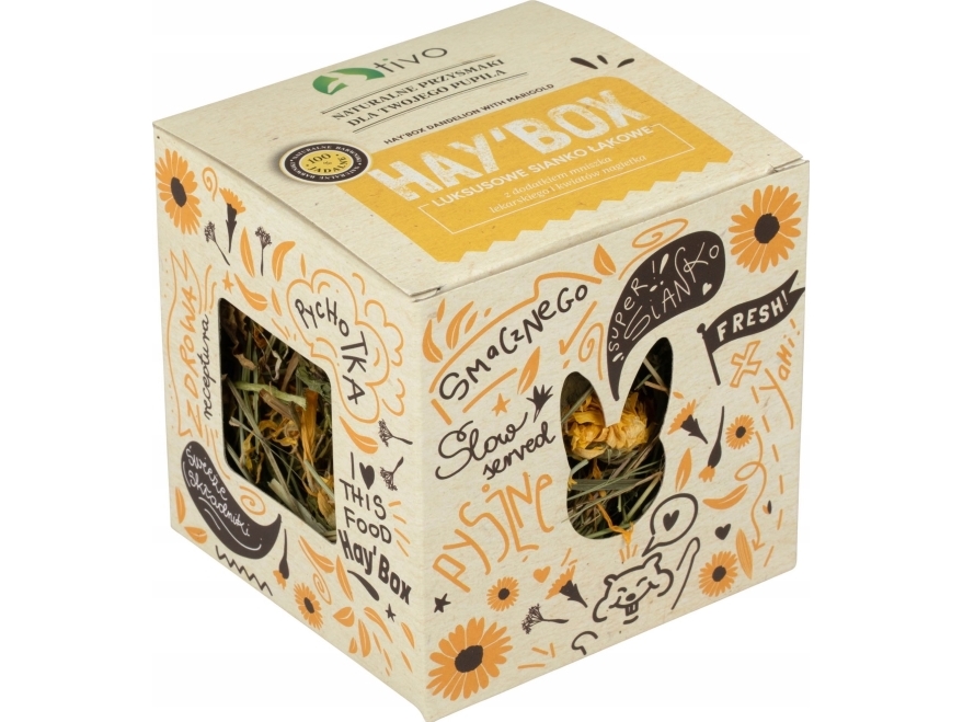 Tivo TIVO HAY BOX LEAVING MINT + NAGIET 9x9x9cm