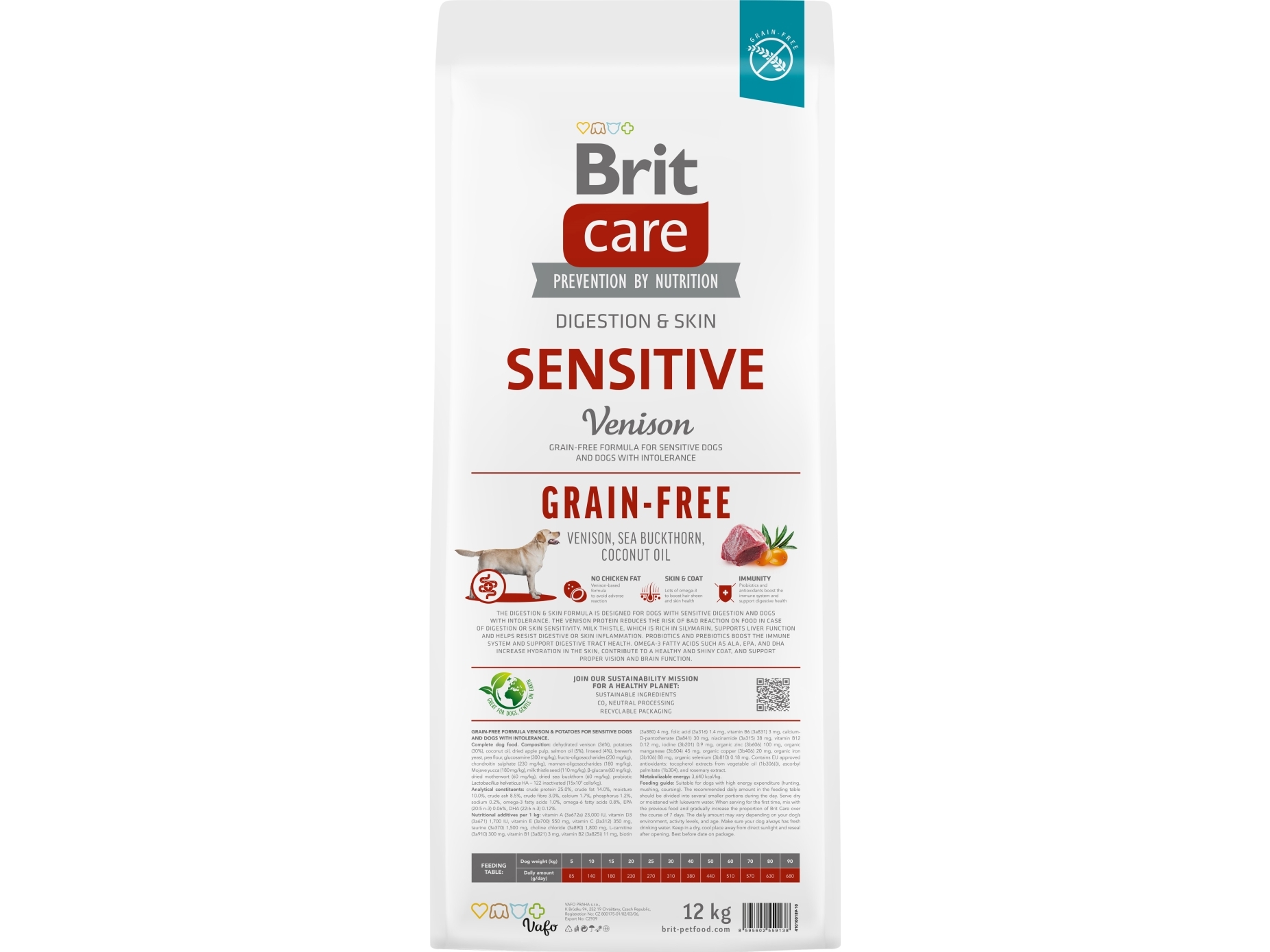 Brit Care Dog Grain-Free Sensitive, Venison, 12 Kg