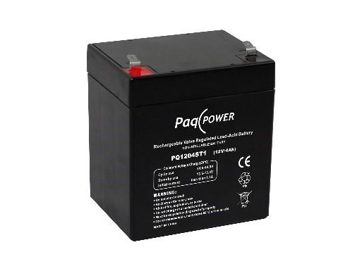 PaqPOWER Blybatteri - AGM - 5 års. 12v/4,5Ah. med T1 terminal | EL Artiklar - Batteri - Övriga batterier | GameStuff