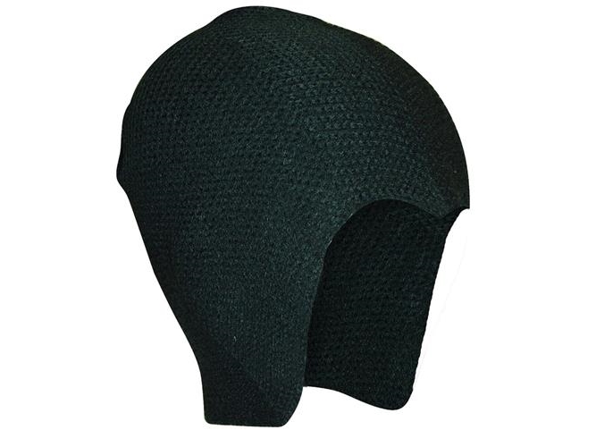 Hjelmhue strikke blå onesize