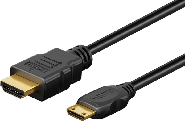 Goobay 74429, 1 M, Hdmi Typ A (Standard), Hdmi Type C (Mini), 3D, 48 Gbit/S, Schwarz