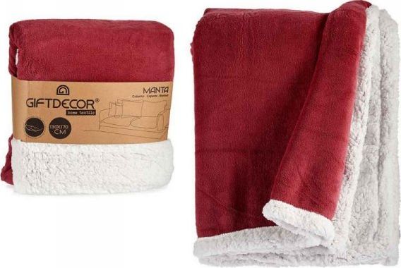Gift Decor Fleece Tæppe - Lyserød/Hvid - 130 X 170 Cm