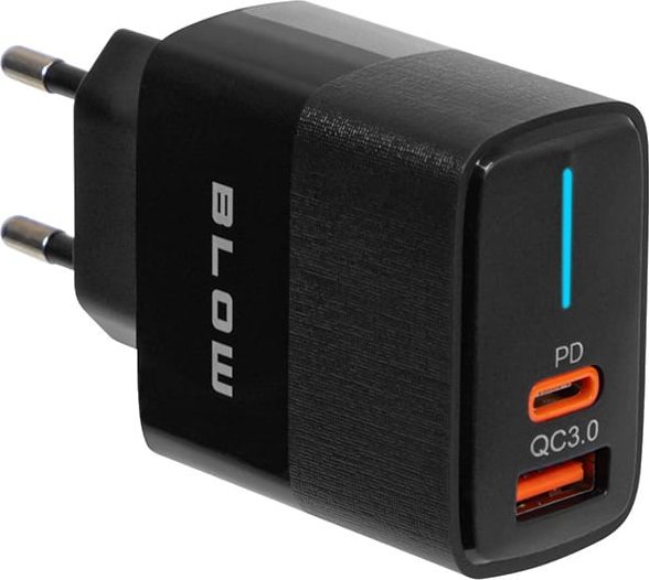 Blow 76-021# Netoplader Usb-Stik + Usb-C Qc+Pd 20W