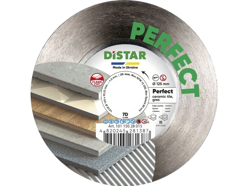 Distar Diamond Wheel 1A1R 125x22.23H Täydellinen