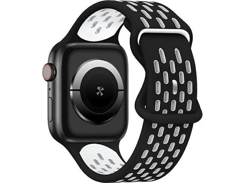Beline Beline Apple Watch New Sport Silikonband 42/44/45/49Mm Schwarz/Weiss Schwarz/Weiss Box