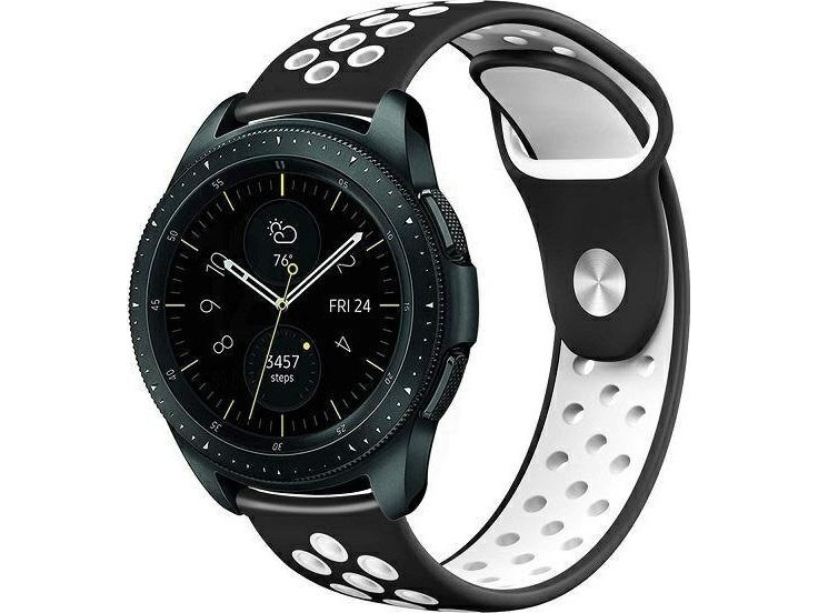 Beline Apyrankė Watch 22Mm Sport Silikoninė Juodos Ir Baltos Spalvos Box