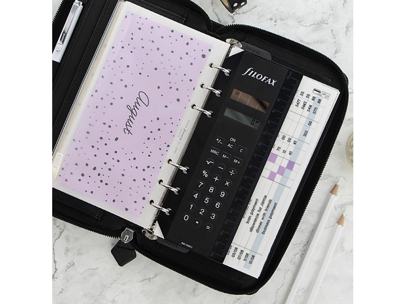 Saffiano Personal Compact Zip Schwarz208x125x30mm 0,34Kg (1Stk)