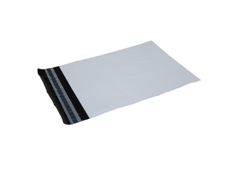 Forsendelsesposer 450x550 mm hvid, PE, i 100% genanvendt plast - (100 stk.)