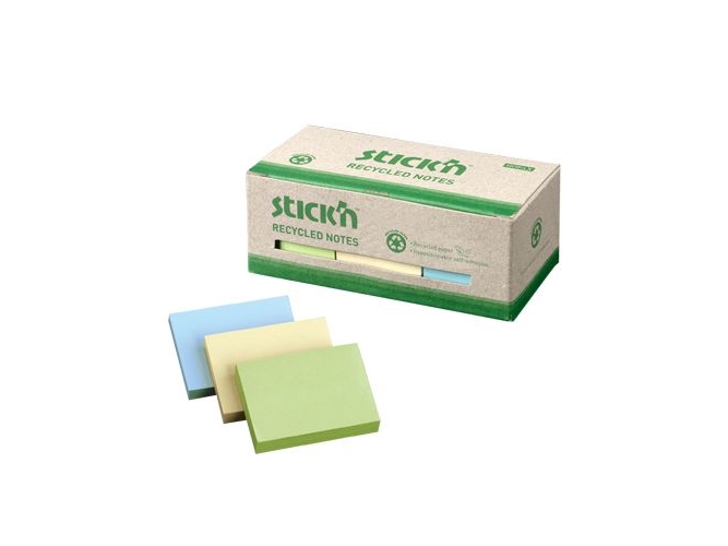 Stick'n Recycled - notes - 38 x 51 mm - 1200 sheets (12 x 100)