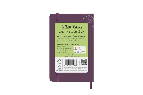 Classic Hard 12M Week Note Pocket Petit Prince Dark Purple 2023