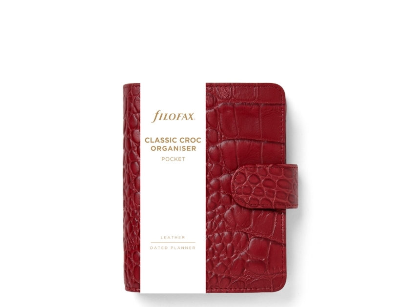 Filfax järjestelmän kalenteri Classic Croc Pocket Cherry