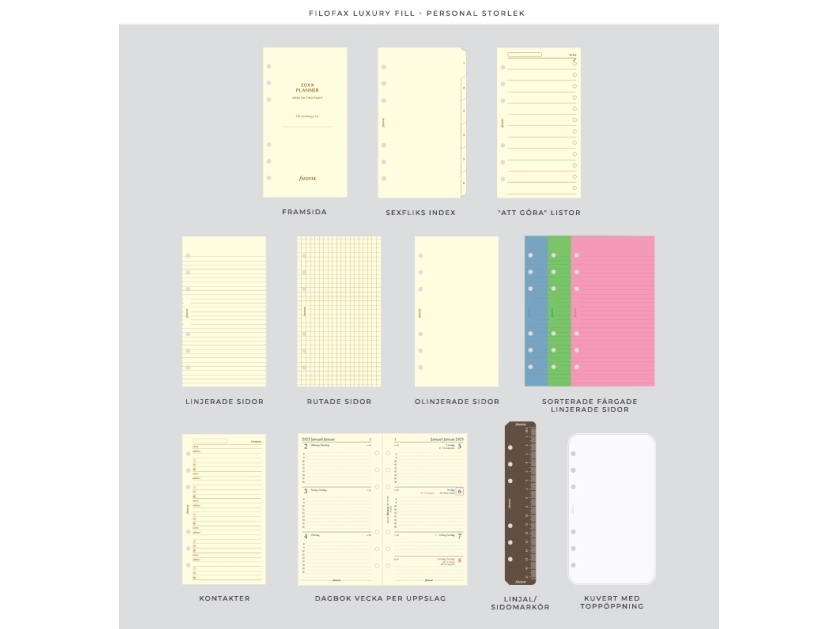Filofax Systemkalender Lockwood Personal Zip Concrete | Papper & Emballage - Kalendrar & Anteckningsböcker - Kalendare | GameStuff