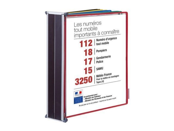 Tarifold magneettinen seinänäyttö A4 10 taskua eri värejä eri värejä