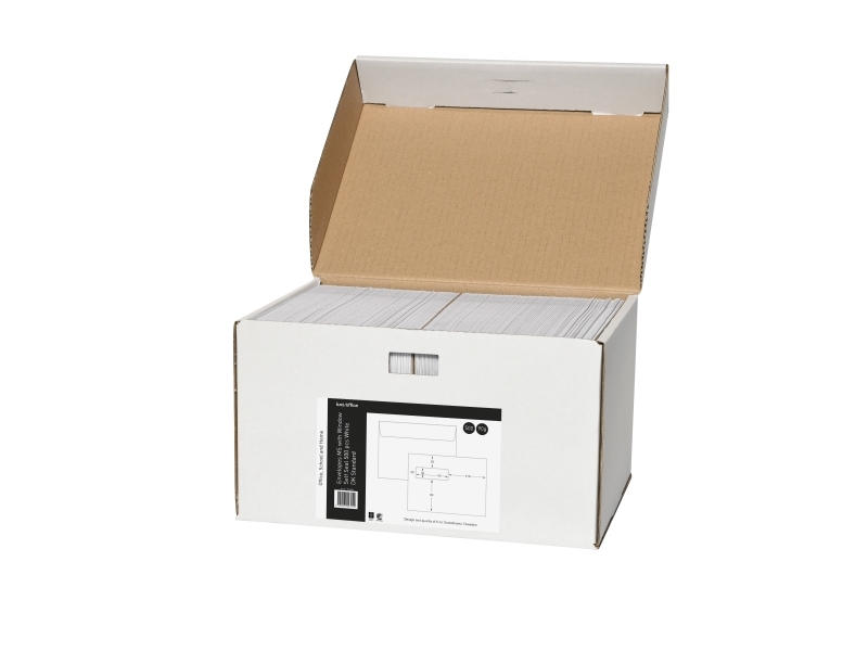 Kuverter M5 med Rude Selvklæbende 500 stk Hvide