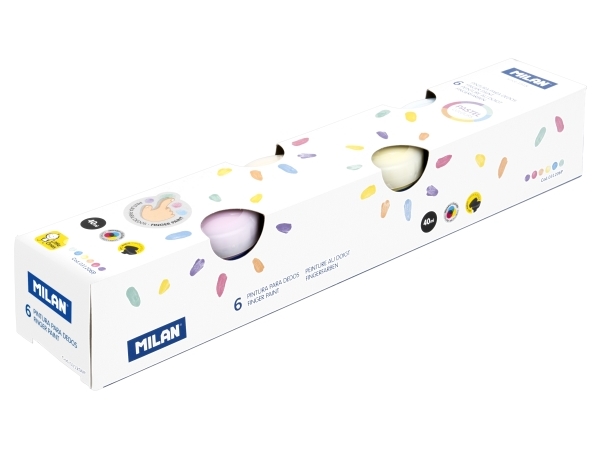 Milan Fingerfarbe Pastell 40 Ml 6Er-Pack