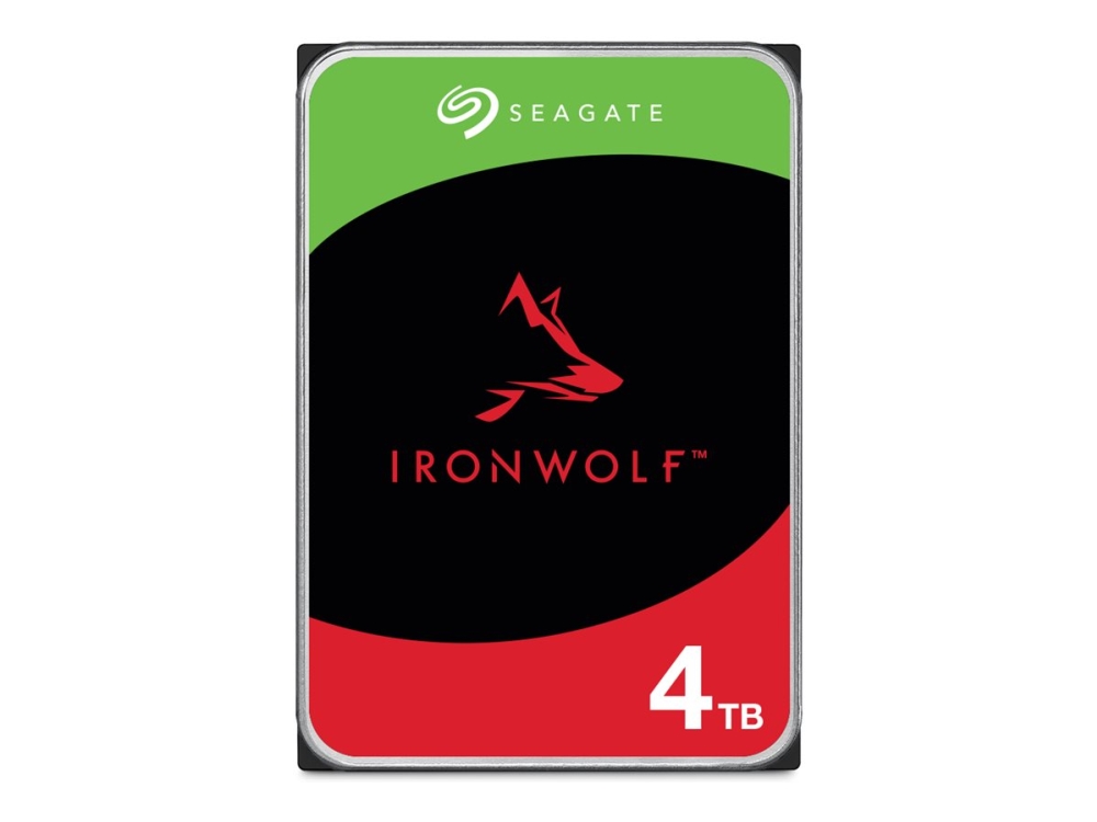 Seagate Ironwolf St4000vn006 - Harddisk - 4 Tb - Intern - 3.5" - Sata 6Gb/S - 5400 Rpm - Buffer: 256 Mb - Med 3-Års Seagate Rescue Data Recovery (En Pakke 6)