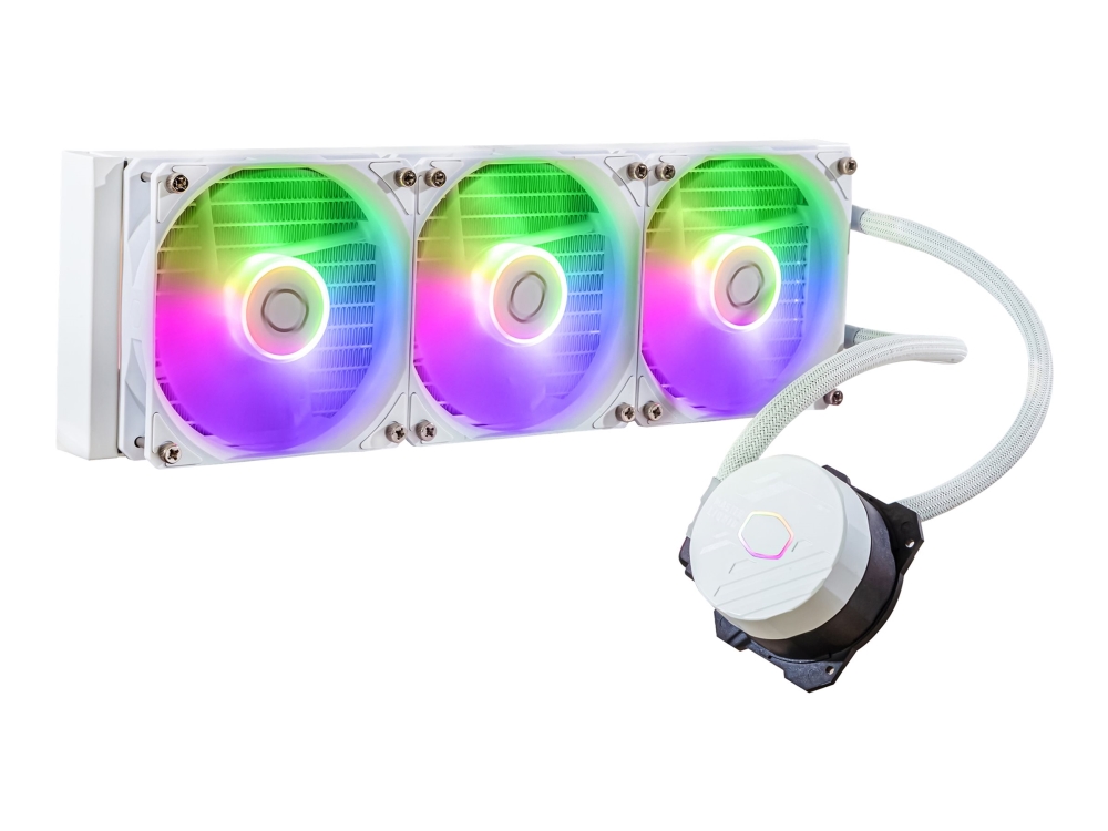 Cooler Master MasterLiquid 360L Core ARGB - White Edition - processors flydende kølesystem - Radiatorstørrelse: 360 mm - (for: LGA1151, LGA1150, LGA1