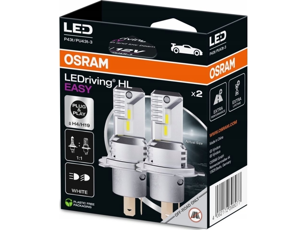 Car Light Osram Led Lamp Easy H4/H19 12V