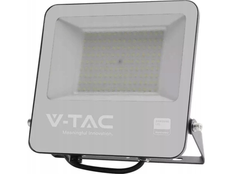 V Tac Led Projektor 100w 135lm/w Samsung Chip Svart Vt 44101 6500k 11480lm 5 Års Garanti