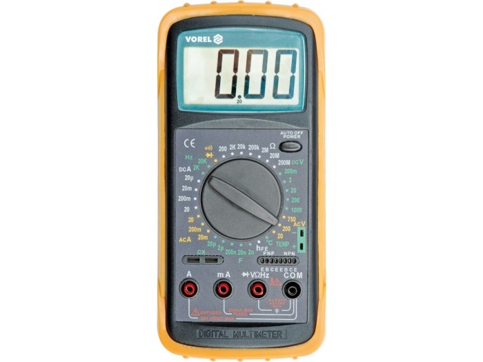 Vorel digital multimeter med temperaturmåling 81784