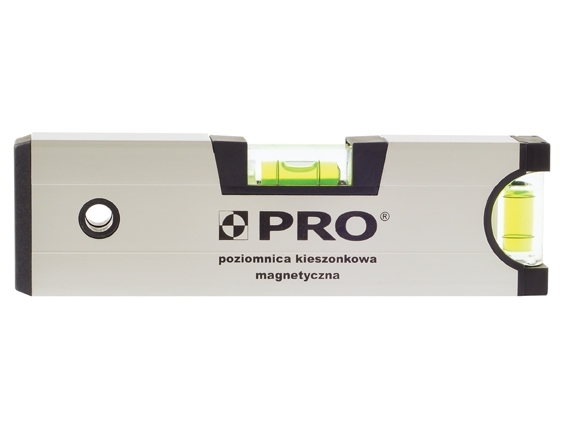 PRO vaterpas anodiseret 17 cm magnetisk