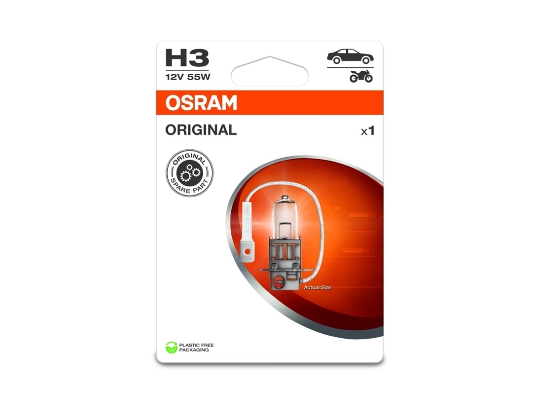 Osram Automotive halogenljuskälla Standard H3 55 W 12 V 4062172395540 | Bilvård & Biltillbehör - Belysning | GameStuff