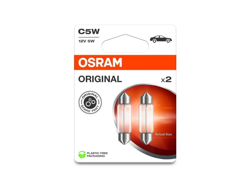 OSRAM 4062172396141 Ljuskälla för soffit Standard C5W 5 W 12 V | Bilvård & Biltillbehör - Belysning | GameStuff