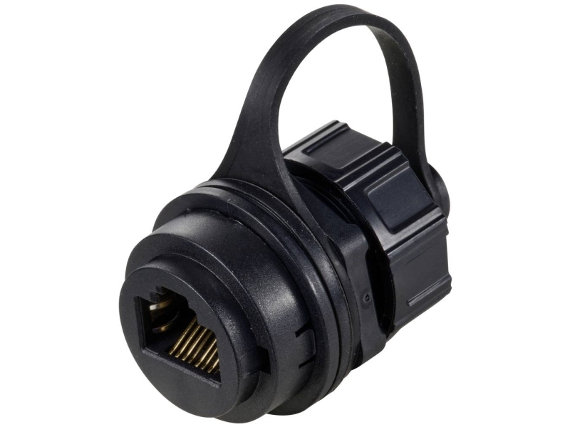 Tru Components Rj45-Indbygningstilslutning, Rund Tc-12770440 Indføringshjælp Til Rj45 1 Stk