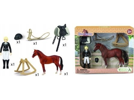 Collecta Sammlerfigur: Jockey Und Zubehör In Verpackung
