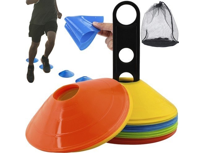 Markeringskegler - 50 stk. (gul, orange, rød, grøn og blå)