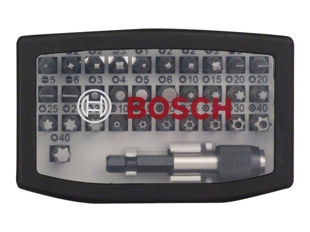 Bosch - Skruetrækkerbitsæt - 32 stykker - torx, phillips, pozidriv, hex, slot, manipulationssikker torx - længde: 25 mm