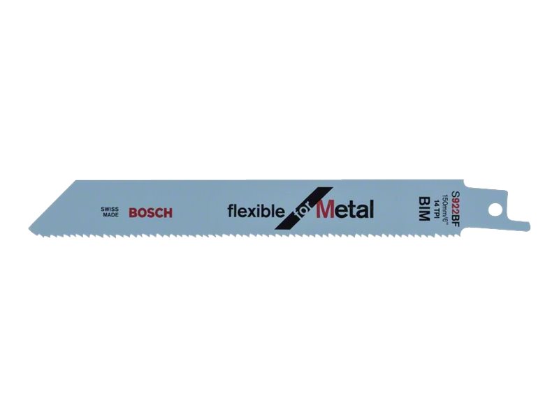 Bosch Flexible For Metal S 922 Bf - Sagblad - For Rør, Blikk, Profiles - 100 Deler - Lengde: 150 Mm - Bredde: 19 Mm