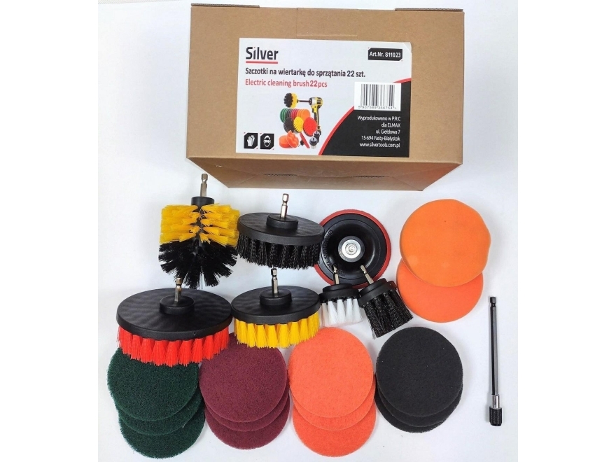 Sølv rengøringsbørster til skruetrækker 22 stk /Sidabrinis