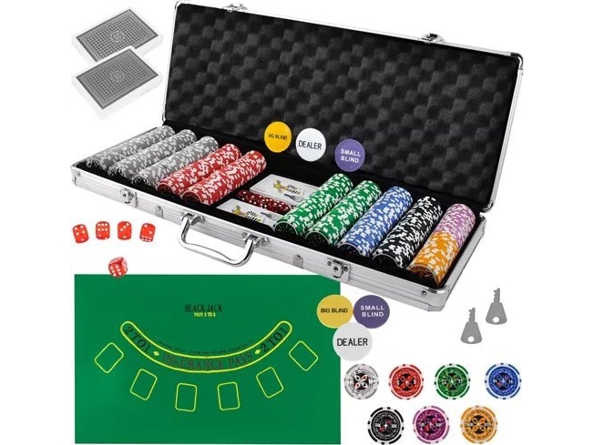 Iso Trade Pokermarker i ett fodral, 500 marker. PREMIUM | Leksaker - Figurer & Dockor | GameStuff