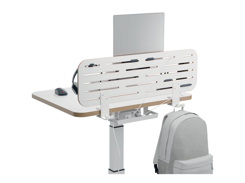 Leitz Ergo Pegboard Skrivbord Organiserare 2 Krokar Mdf Skiva Vit