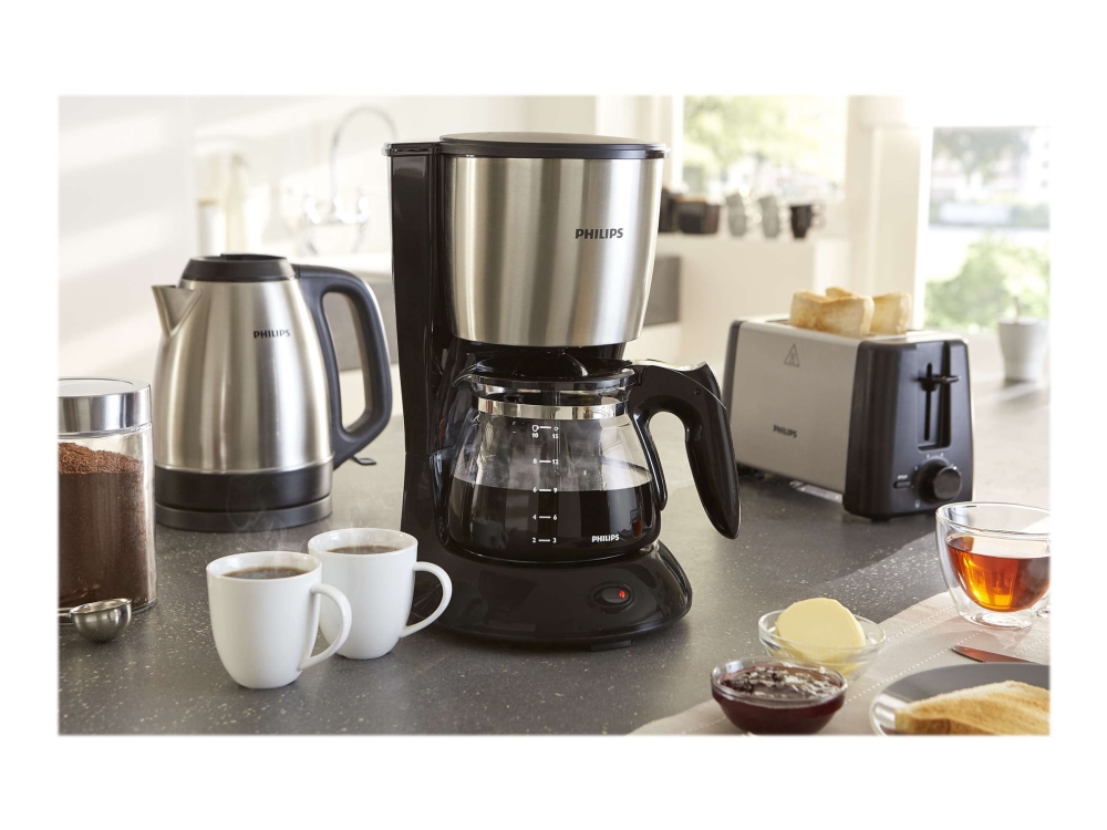 Philips Daily Collection Hd7462 Kaffemaskine Kopper Rustfrit Stål Sort