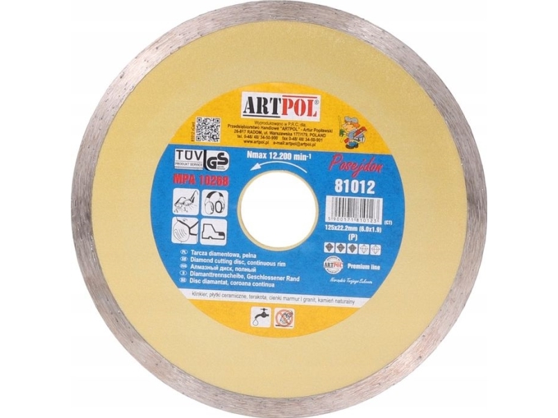 Art-Pol Deimantinis Diskas 125 X 22,2 Mm Full/Ar