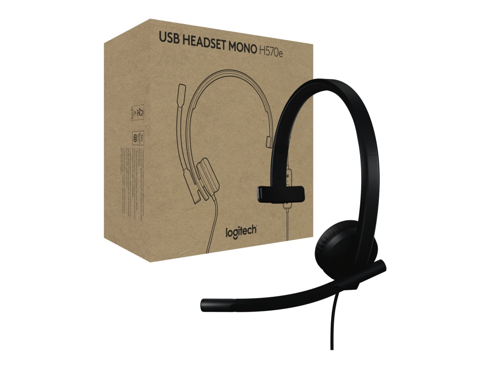 Logitech H570e, Kabelgebunden, Büro/Callcenter, 89 G, Kopfhörer, Schwarz