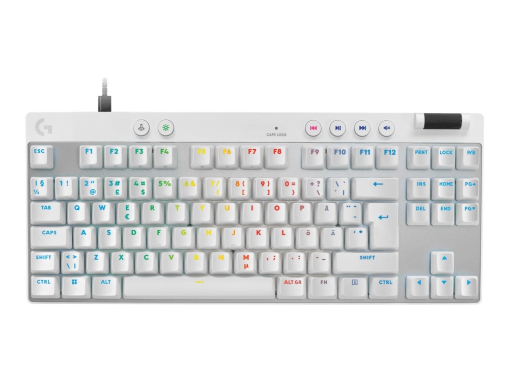Logitech G PRO X TKL - Logitech Magnetic Analog - Linear - Gaming Tastatur - Uden Numpad - Nordisk - Hvid