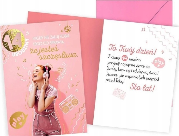 Cuc Karte V 14. Geburtstag Mädchen