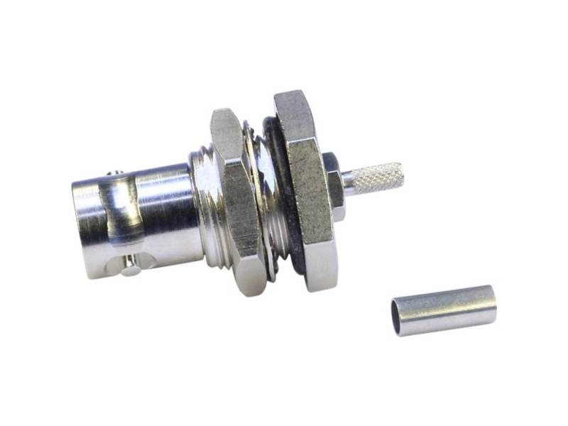 Telegärtner Bnc-Kabeleinbaubuchse Crimp G04 75 Ohm, Crimp/Crimp, A2903, Z04, G04 (Rg-179 B/U) - 1 Stück (J01003b5032)