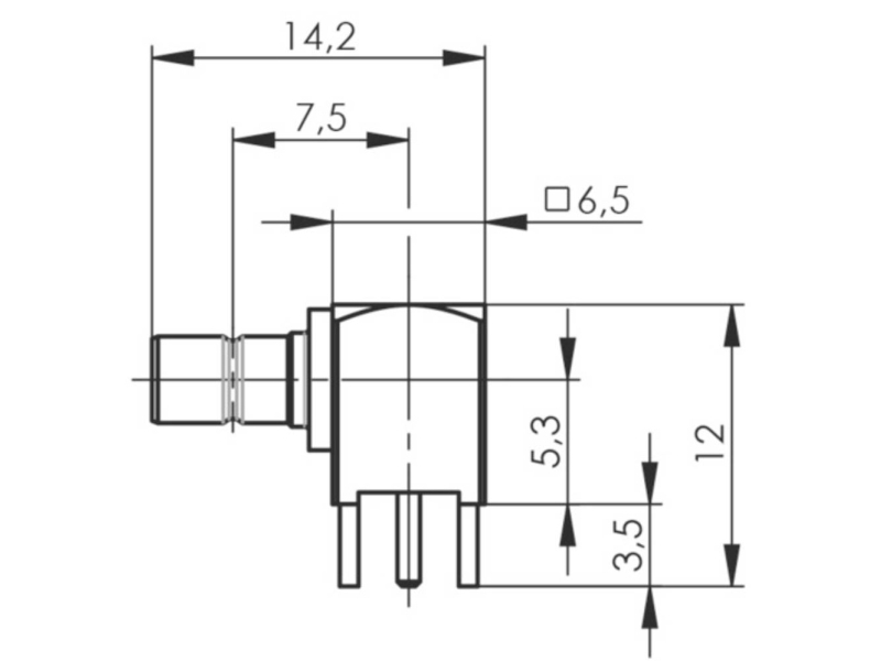 Telegärtner 100024863 100024863 Smb-Stecker Stecker, Gewinkelt 50 Ω 1 Stück